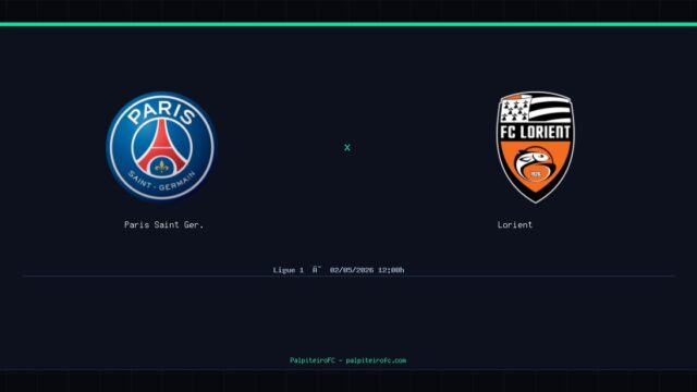 Paris Saint Germain x Lorient: Análise, Estatísticas e Palpites — 02/05/2026