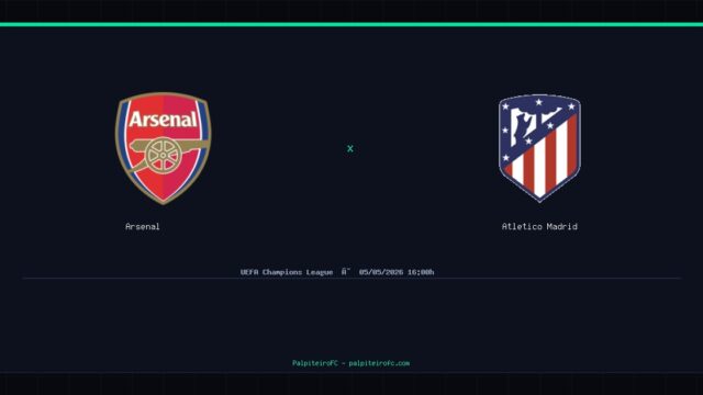Arsenal x Atletico Madrid: Análise, Estatísticas e Palpites — 05/05/2026