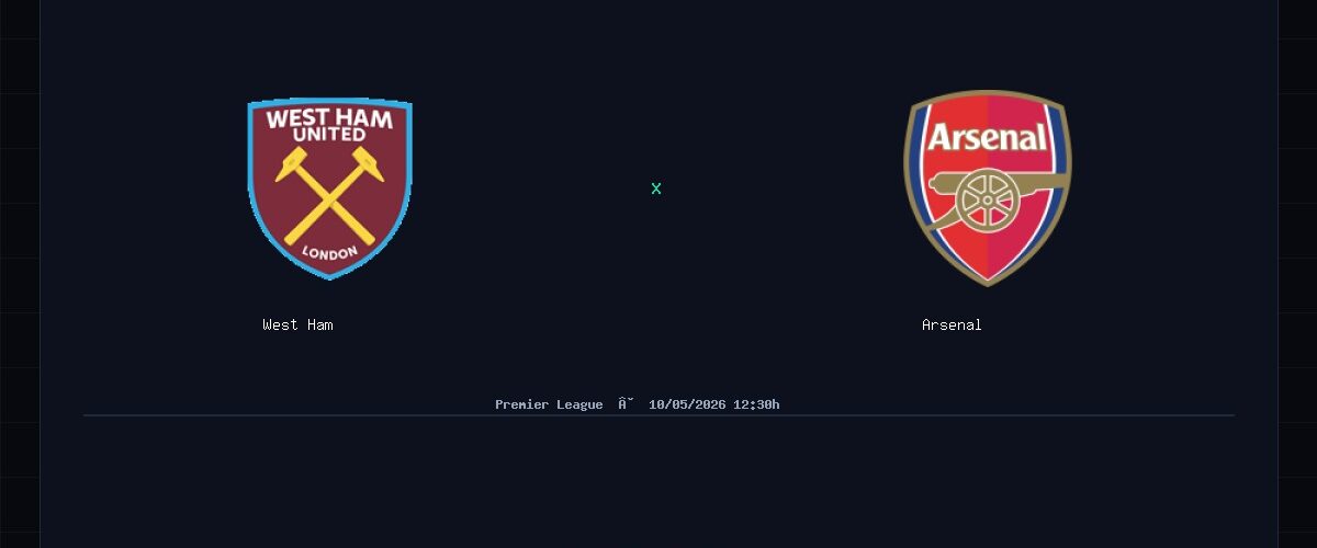 West Ham x Arsenal: Análise, Estatísticas e Palpites — 10/05/2026