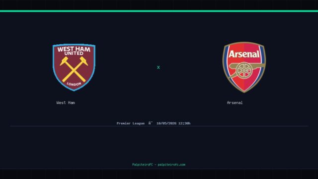 West Ham x Arsenal: Análise, Estatísticas e Palpites — 10/05/2026
