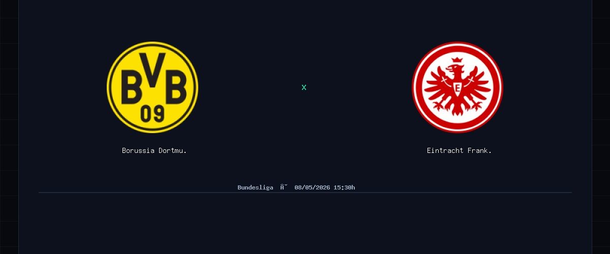 Borussia Dortmund x Eintracht Frankfurt: Análise, Estatísticas e Palpites — 08/05/2026